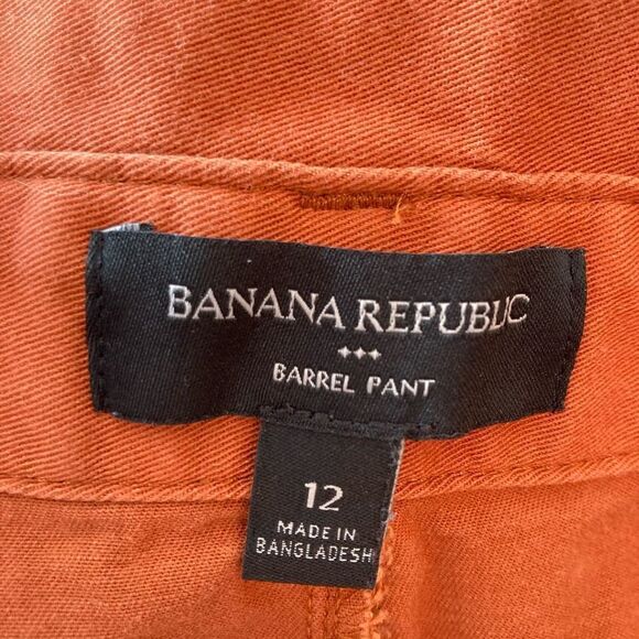 Banana Republic Barrel pants w/ tie in pumpkin spice - Picture 9 of 11